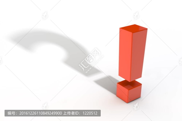 紅色感嘆號(hào)與疑問Mark,Shadow