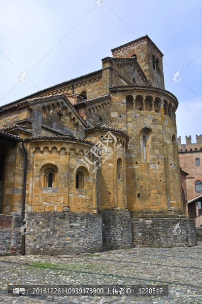 科勒加達教堂。公司arquato。Emilia,Romagna。意大利.