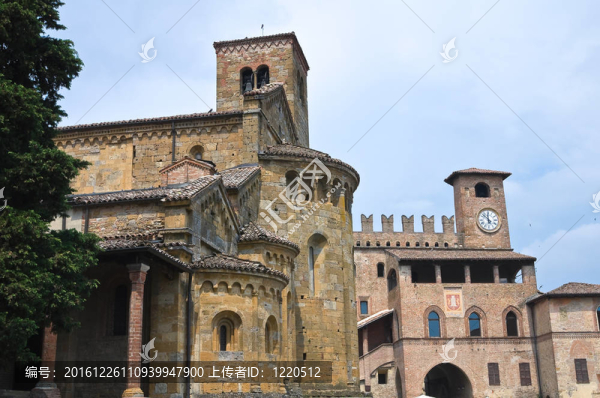 卡斯泰爾arquato觀。Emilia,Romagna。意大利.