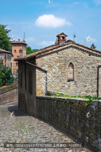 小巷。公司arquato。Emilia,Romagna。意大利.
