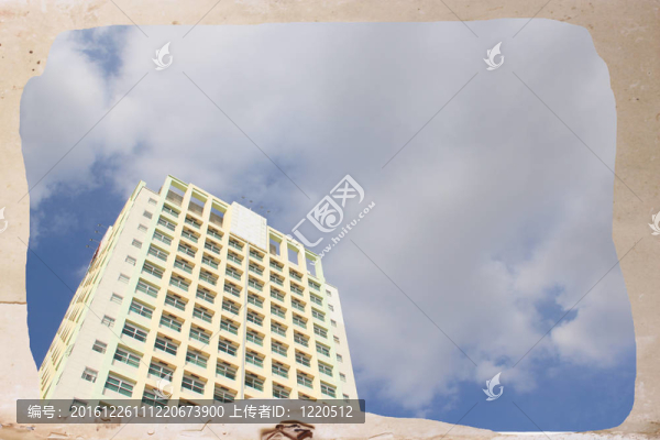 清晨天空的建筑