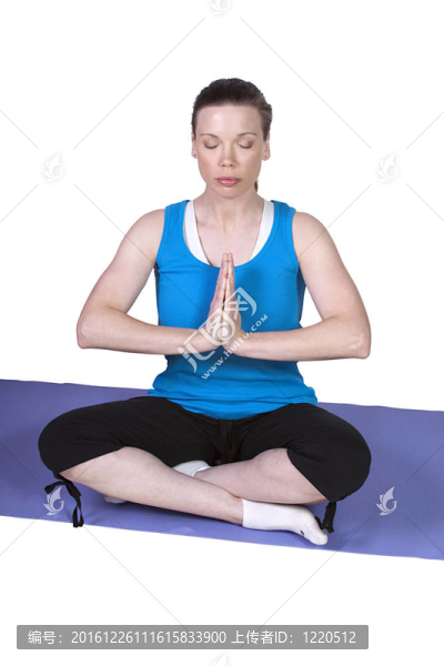 瑜伽姿勢(shì)的女人