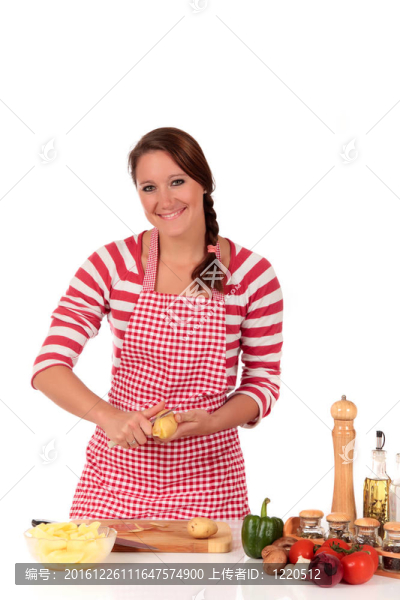女人廚房里的蔬菜