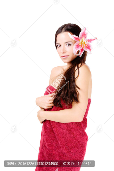 美女在SPA前的肖像