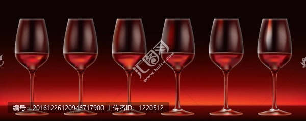 六紅葡萄酒眼鏡