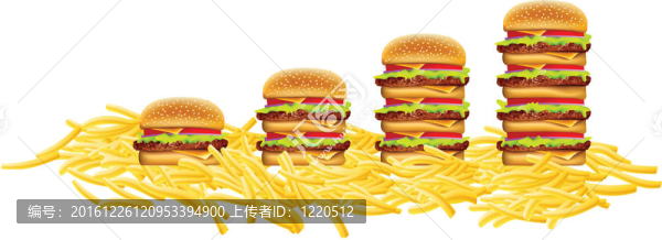 越來(lái)越多的大小芝士漢堡