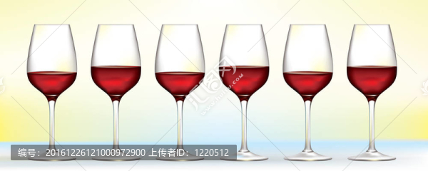 六紅葡萄酒眼鏡