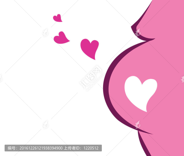 孕婦圖標(biāo)與心