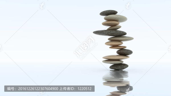 穩(wěn)定性的概念。水上卵石堆