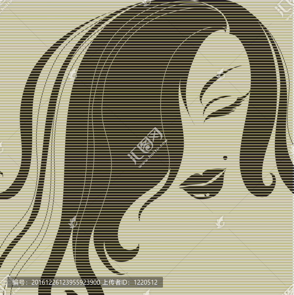 長(zhǎng)發(fā)女人肖像