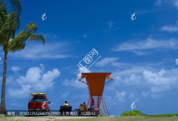 救生員在Beach