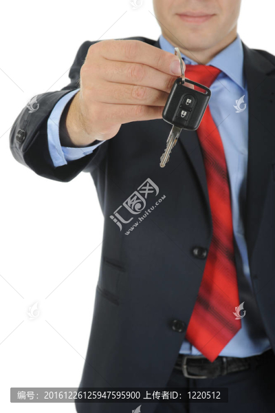 商人給汽車鑰匙