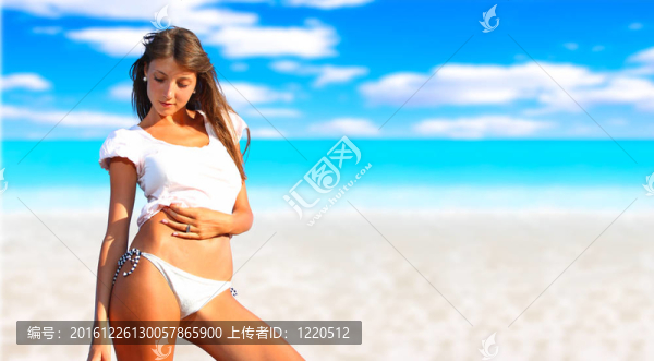 海灘上的女人