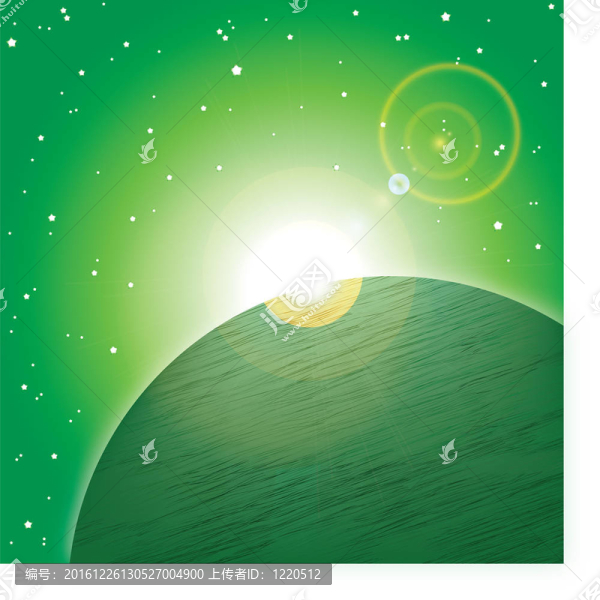 太空綠色行星