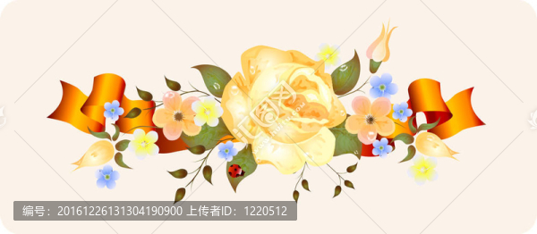 復(fù)古花絲帶