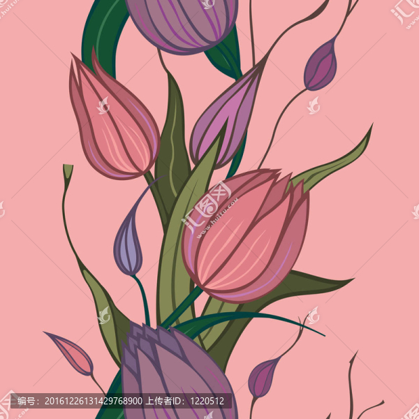 無縫背景花卉