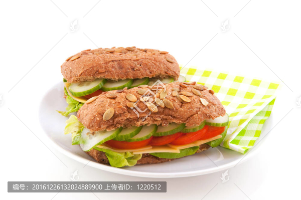 褐色的全麥面包