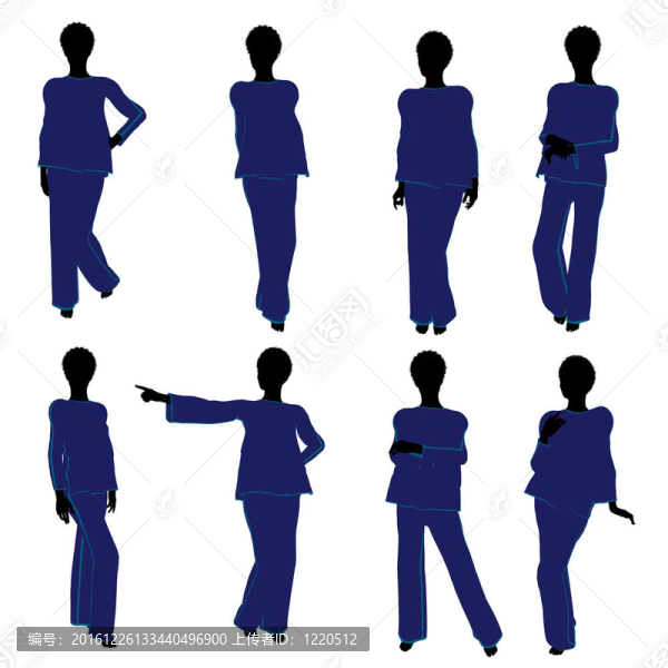 非洲裔女性內(nèi)衣剪影