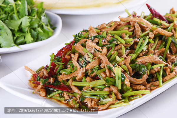 香菜肉絲