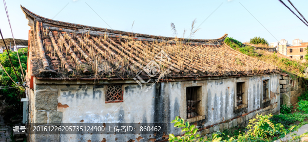破敗的泉州古厝建筑,老建筑,閩