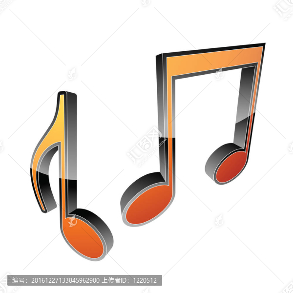 3D音樂圖標
