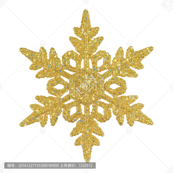金色的閃閃發(fā)光的雪花