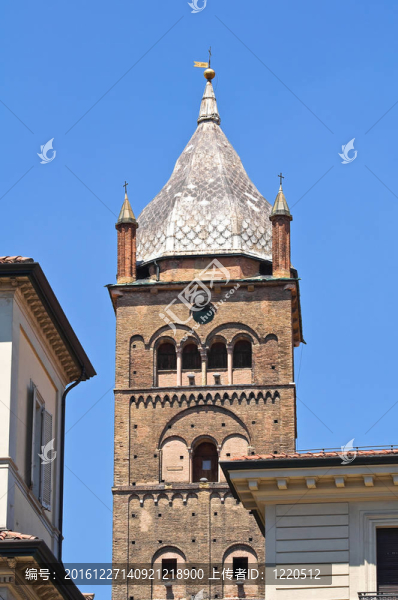 圣彼得洛大教堂的鐘樓。博洛尼亞。Emilia,Romagna。意大利.
