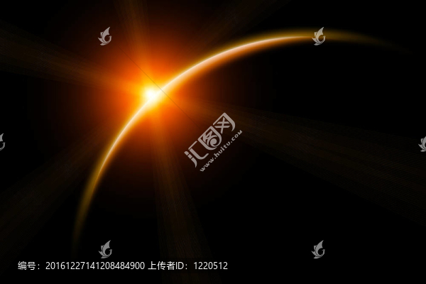行星背后升起的太陽
