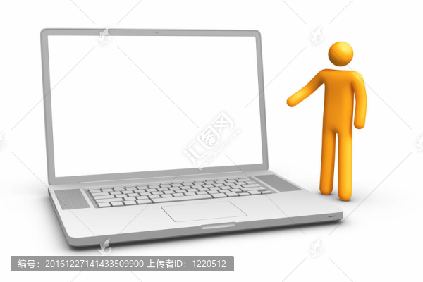 顯示的筆記本電腦