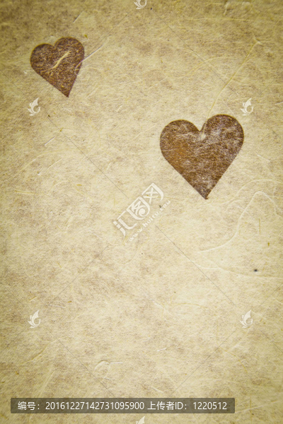 復(fù)古質(zhì)感紙與心