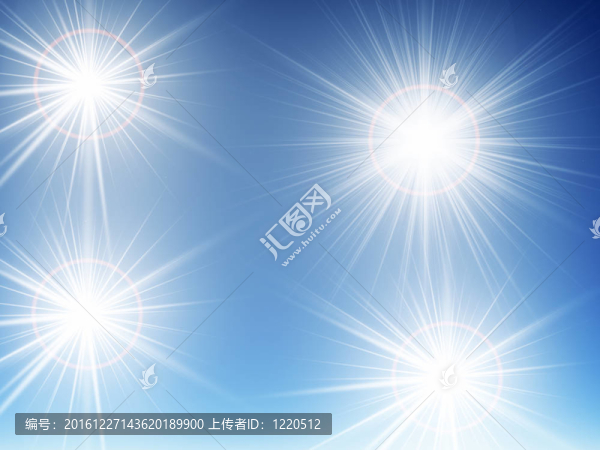 深藍(lán)色的夜空閃耀明亮；白色的星星