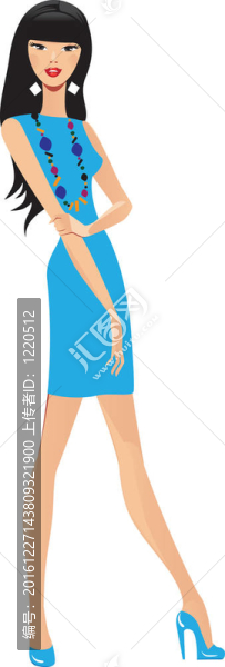 在藍女士