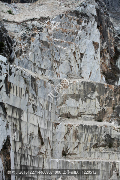 大理石采石場——濱海阿爾卑斯山脈；Carrara；托斯卡納；意大利