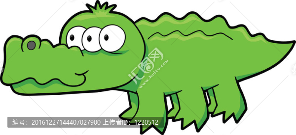 異形鱷魚插畫