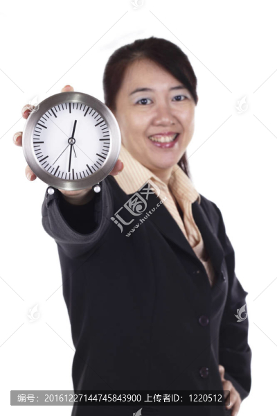 商人拿著時鐘