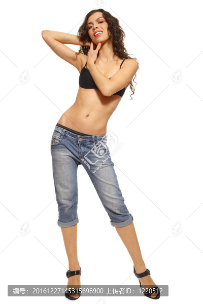 苗條性感的女孩