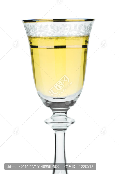 靠近酒杯白葡萄酒分離