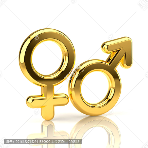 在白色上孤立的男女符號(hào)