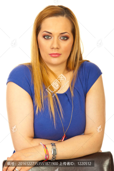 休閑金發(fā)女人肖像