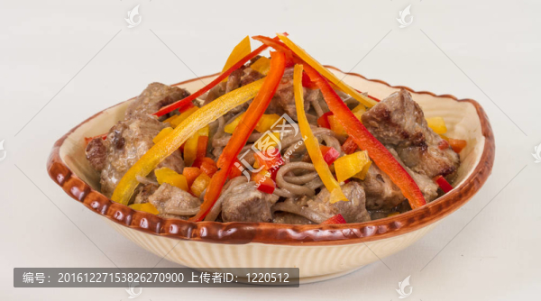 豬肉的亞洲式面條；香辣美味可口