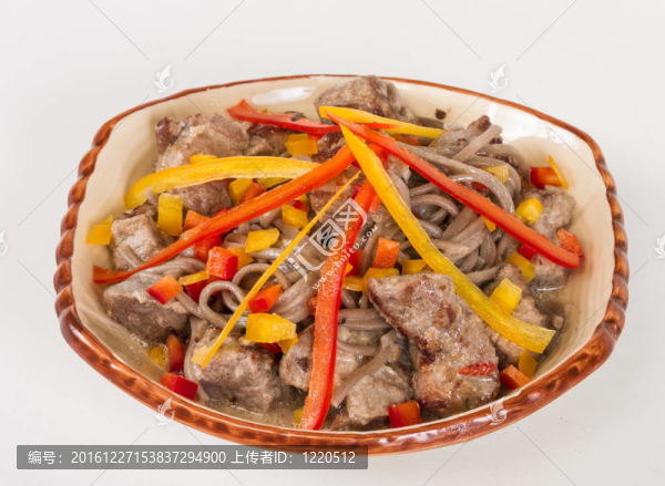 豬肉的亞洲式面條；香辣美味可口