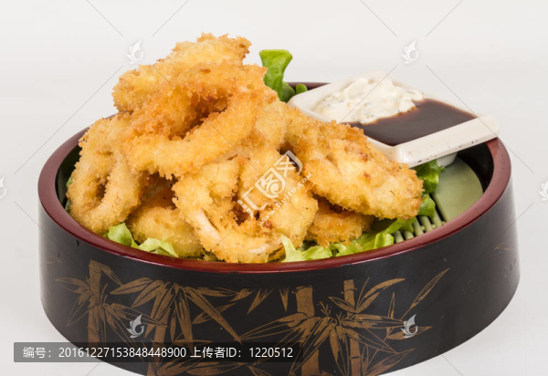 深油炸魷魚圈魷魚沙拉