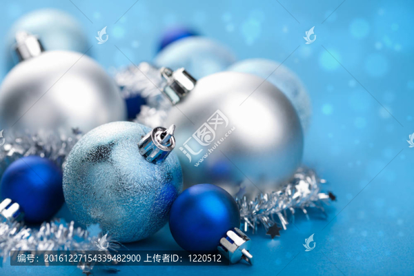 藍色的圣誕球