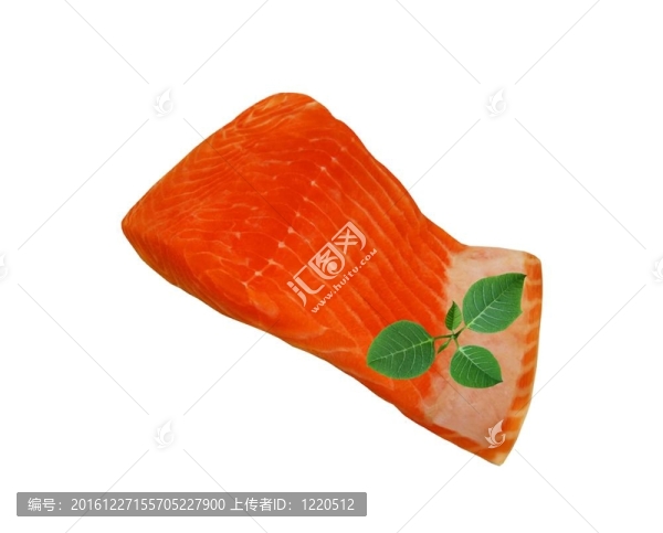 一個生魚片與新鮮的綠色香草；孤立