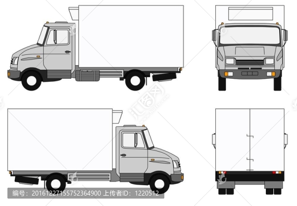 灰色的冷藏車