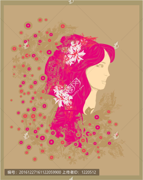 抽象美女肖像