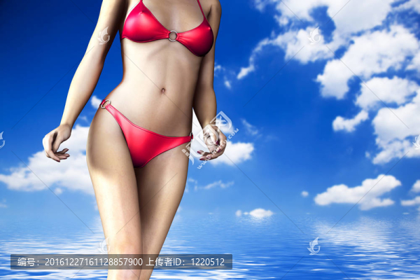 夏日性感女人身體