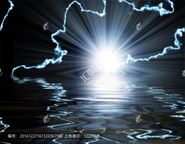 黑色的海上日落
