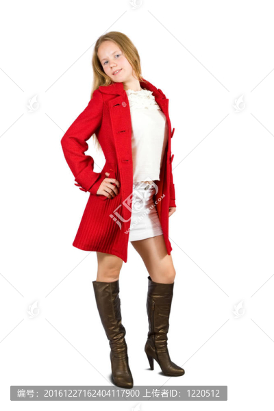穿紅衣服的女孩