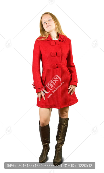 穿紅衣服的女人